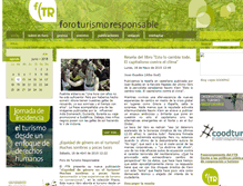 Tablet Screenshot of foroturismoresponsable.org